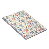 赤と海軍の背景(いかり) ノートブック (右側)