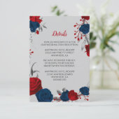 赤と海軍の青い花シルバーシ葉ョー詳細 エンクロージャーカード (スタンド正面)