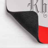 赤と灰色のスウープ マウスパッド (コーナー)