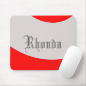 赤と灰色のスウープ マウスパッド (マウス)