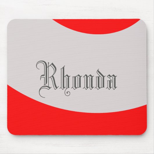 赤と灰色のスウープ マウスパッド (正面)