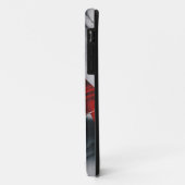 赤と灰色のテキスタイルケース Case-Mate iPhoneケース (裏面/左)