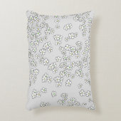 赤と灰色のデイジークッションに白のクッション アクセントクッション (正面(垂直))