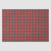 赤と灰色のバッファローのプレイド 薄葉紙 (正面)