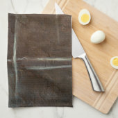 赤と灰色のレンガの壁 キッチンタオル (四つ折り)