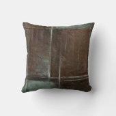 赤と灰色のレンガの壁 クッション (裏面)