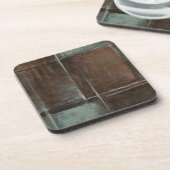 赤と灰色のレンガの壁 コースター (左側)