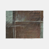 赤と灰色のレンガの壁 フリースブランケット (正面(横))