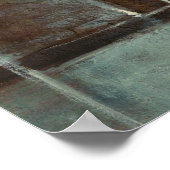 赤と灰色のレンガの壁 ポスター (角)