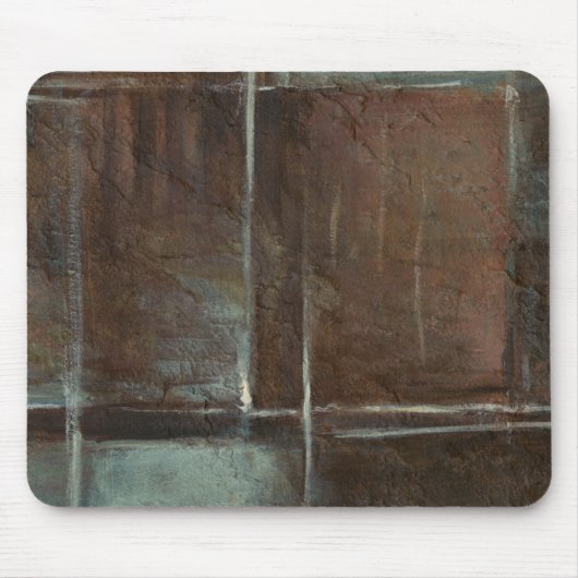 赤と灰色のレンガの壁 マウスパッド (正面)