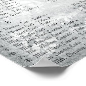 赤と灰色のヴィンテージの鳥の披露宴シーティングチャート ポスター (角)