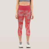 赤と灰色の同質、高い腰のカプリス カプリレギンス (正面)