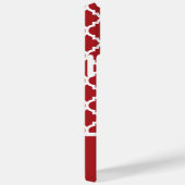 赤と灰色の幾何学模様モノグラム Case-Mate iPhoneケース (裏面 / 右)