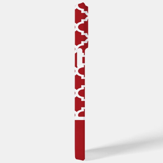 赤と灰色の幾何学模様モノグラム Case-Mate iPhoneケース (裏面 / 右)