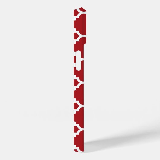 赤と灰色の幾何学模様モノグラム Case-Mate iPhoneケース (裏面 / 右)