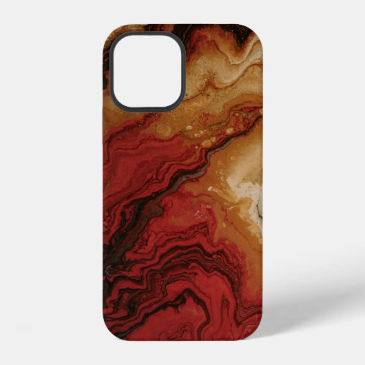 赤と灰色の抽象的な壁紙 iPhoneケース (裏面)