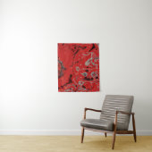 赤と灰色の抽象芸術絵画の タペストリー (インサイチュ)