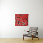 赤と灰色の抽象芸術絵画の タペストリー (インサイチュ(横))