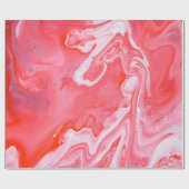 赤と灰色の抽象芸術絵画の ラッピングペーパー (フラット)
