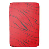 赤と灰色の抽象芸術 バスマット (正面縦)