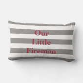 赤と灰色の消防車のカスタム ランバークッション (裏面)
