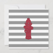 赤と灰色の消防車の誕生日招待状 (裏面)