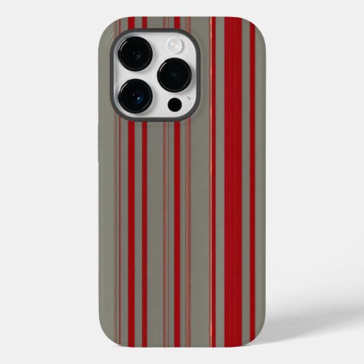 赤と灰色の線 Case-Mate iPhoneケース (裏面)