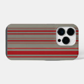 赤と灰色の線 iPhoneケース (裏面横)