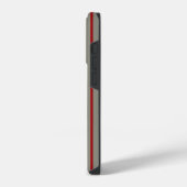 赤と灰色の線 iPhoneケース (左側面)