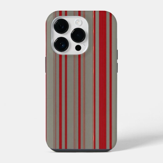 赤と灰色の線 iPhoneケース (裏面)