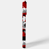 赤と灰色の迷彩自分の名前をパーソナライズ Case-Mate iPhoneケース (裏面 / 右)