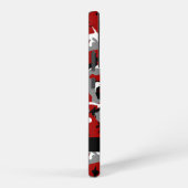 赤と灰色の迷彩自分の名前をパーソナライズ SAMSUNG GALAXYケース (右側面)