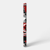 赤と灰色の迷彩自分の名前をパーソナライズ SAMSUNG GALAXYケース (左側面)