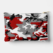 赤と灰色の迷彩、軍隊、陸軍 アクセサリーポーチ (裏面)