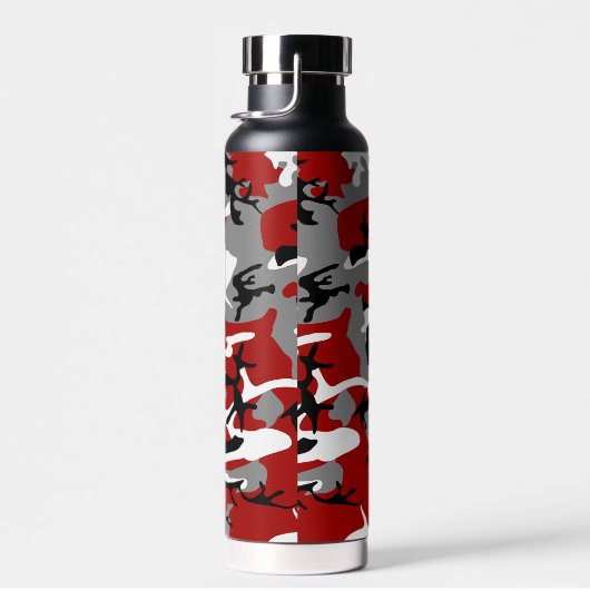 赤と灰色の迷彩、軍隊、陸軍 ウォーターボトル (右面)