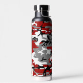 赤と灰色の迷彩、軍隊、陸軍 ウォーターボトル (左面)