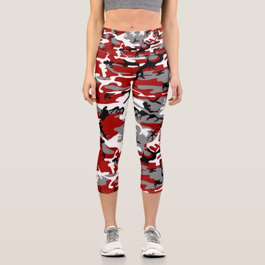 赤と灰色の迷彩、軍隊、陸軍 カプリレギンス (正面)