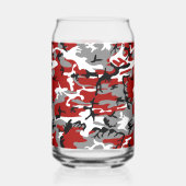 赤と灰色の迷彩、軍隊、陸軍 ガラス缶 (左)