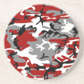 赤と灰色の迷彩、軍隊、陸軍 コースター (正面)