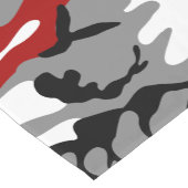 赤と灰色の迷彩、軍隊、陸軍 ショートテーブルランナー (コーナー)