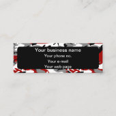 赤と灰色の迷彩、軍隊、陸軍 スキニー名刺 (正面)