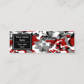 赤と灰色の迷彩、軍隊、陸軍 スキニー名刺 (裏面)