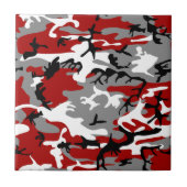 赤と灰色の迷彩、軍隊、陸軍 タイル (正面)