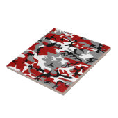 赤と灰色の迷彩、軍隊、陸軍 タイル (側面)