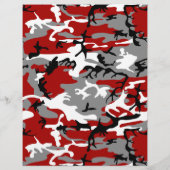 赤と灰色の迷彩、軍隊、陸軍 チラシ (裏面)