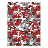 赤と灰色の迷彩、軍隊、陸軍 テーブルクロス (正面)