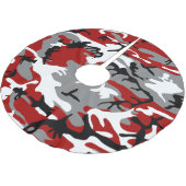 赤と灰色の迷彩、軍隊、陸軍 ブラッシュドポリエステルツリースカート (アングル)