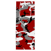 赤と灰色の迷彩、軍隊、陸軍 ワインギフトバッグ (裏面)