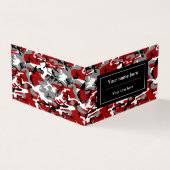 赤と灰色の迷彩、軍隊、陸軍 名刺 (外部)