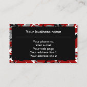 赤と灰色の迷彩、軍隊、陸軍 名刺 (正面)